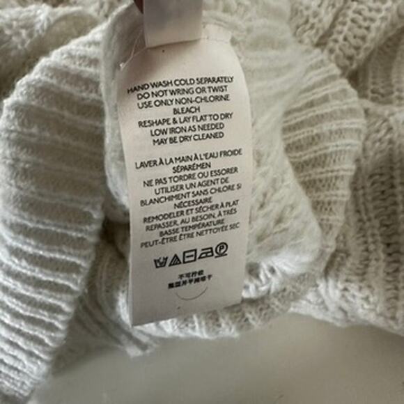 Free People Cowl Neck Turtle Neck Ivory Soft Sweater - Picture 8 of 13